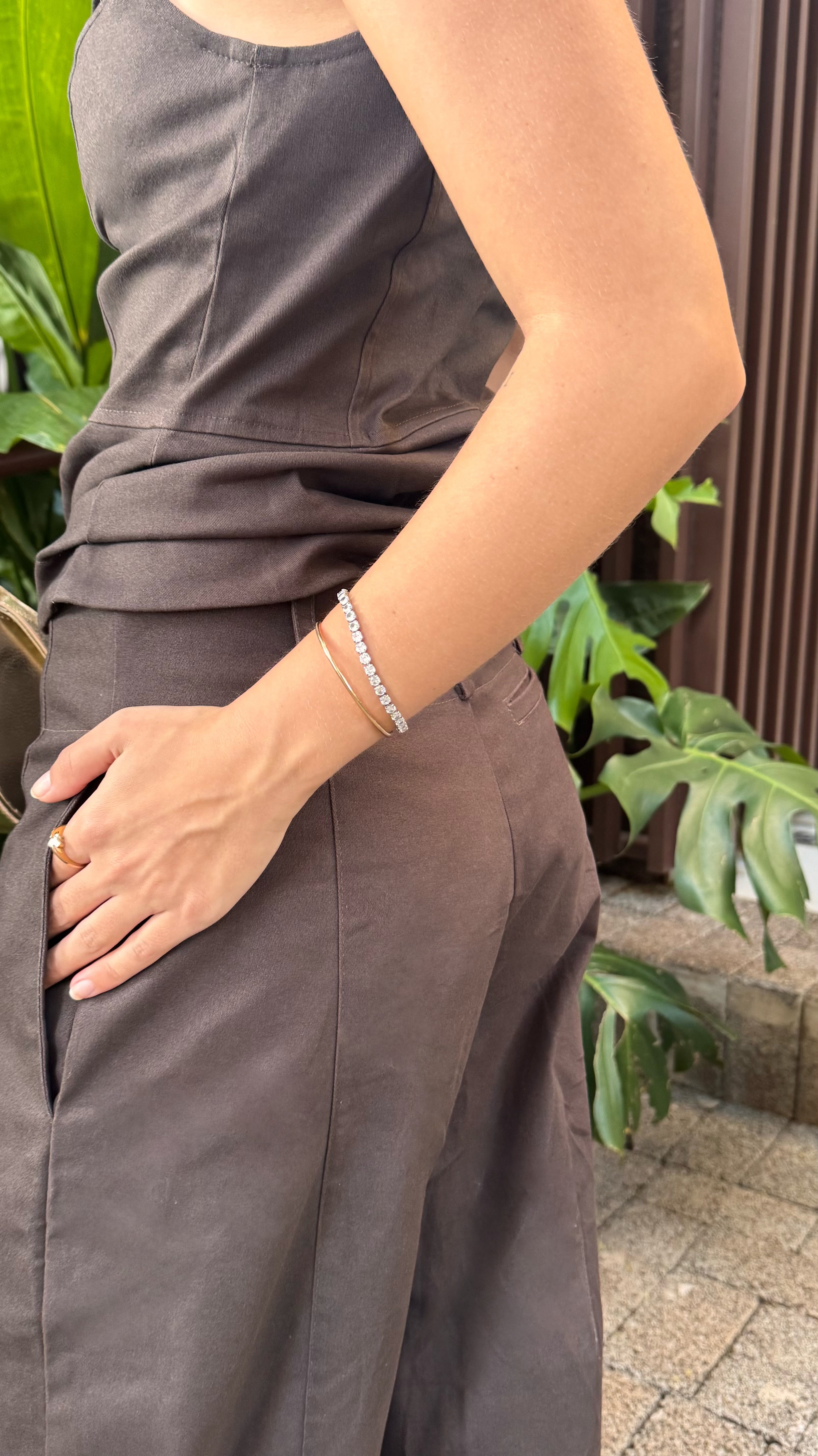 Calça Barrel Marrom